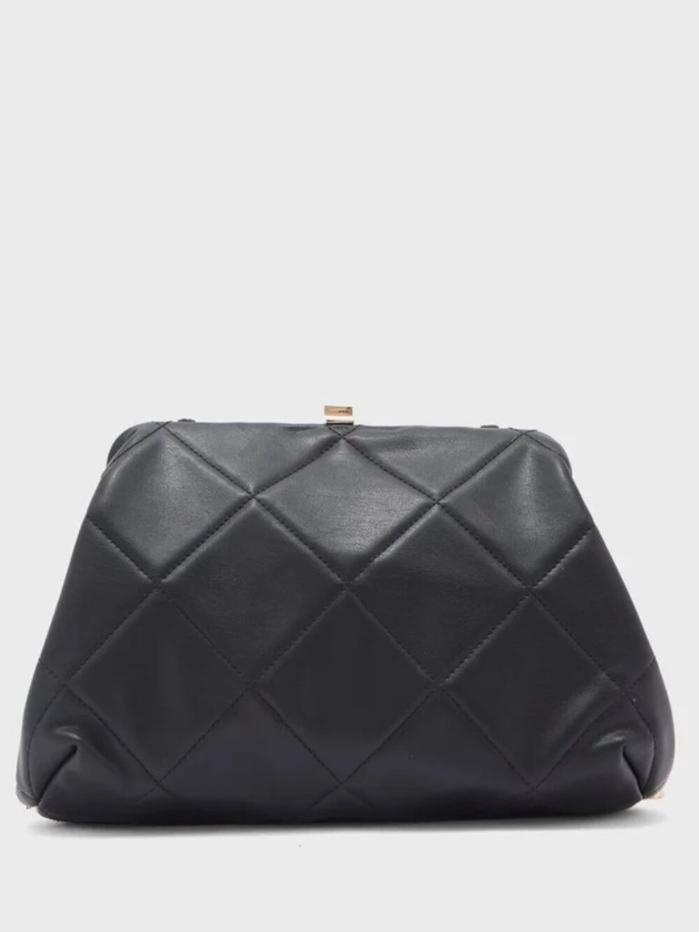 🇨🇦 TOPSHOP Quilted Black Clutch Bag